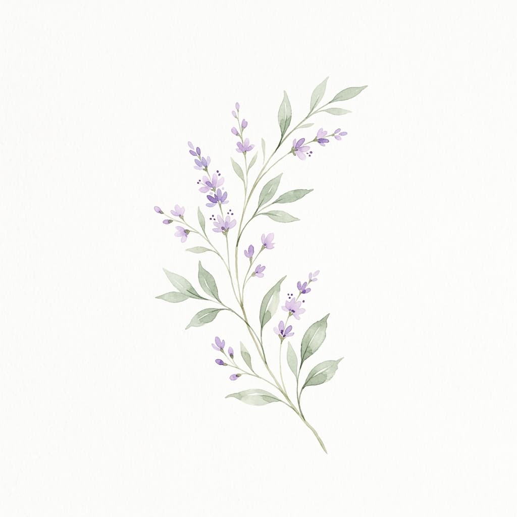 Decorative floral branch